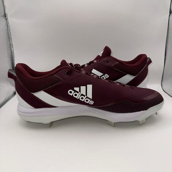 Adidas Icon 7 Mens 13.5 Maroon Baseball Metal Cleats FZ1555 - Picture 5 of 11
